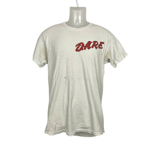 DARE Keeping Kids Off Drugs White T-Shirt MEDIUM Retro Lion Short Sleeve... - £10.73 GBP