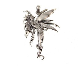 Solid 925 Sterling Silver Amy Brown Firefly Fairy Pendant by Peter Stone Jewelry - £43.05 GBP