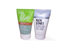Bath &amp; Body Works Foot Scrub Set  True Blue Spa Walnut &amp; Kick Start Revi... - £34.75 GBP