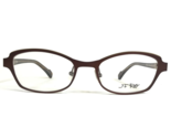 J.F Rey Brille Rahmen JF2622 9750 Brown Kariert Cat Eye Voll Felge 52-19... - $130.14