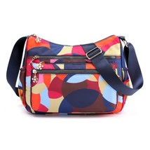 Women Shoulder Crossbody Bags Nylon Waterproof Colorful Printing Fashion Multi P - £18.56 GBP