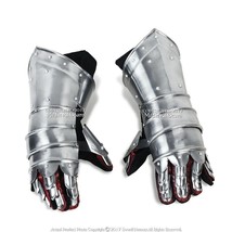 Medieval Knight Gauntlets Steel Armor Gloves LARP Renaissance Costume Cosplay - £117.90 GBP