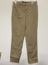 Gloria Vanderbilt Amanda Women&#39;s 5-Pocket Straight Leg Khaki Jeans Size 10 Brown - $12.19