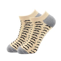 Mustache Pattern Ankle Socks (Adult Large) - £2.32 GBP