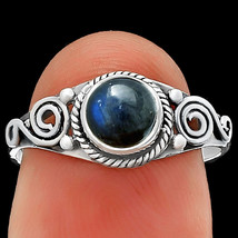 Natural Labradorite Gemstone 925 Silver Ring Handmade Jewelry All Size  Women - £6.28 GBP