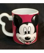 Mickey Mouse 3D Puffy Mug Coffee Cup Burgundy Monogram Brand - £9.31 GBP