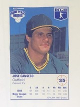 Jose Canseco 1987 Kraft Home Plate Heroes #35 Oakland Athletics MLB Baseball - £2.18 GBP