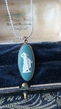 Vintage 1936 925 Silver Wedgwood Pendant on 20 Inch Chain - Full Hallmarks - £72.50 GBP