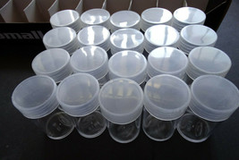 Lot of 20 BCW Small Dollar Round Clear Plastic Coin Storage Tubes Screw On Caps - £13.54 GBP