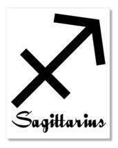 Sagittarius Zodiac Sign Logo Car Astrological Astrology Vinyl Sticker Decal FC-1 - £3.21 GBP
