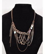 New Juicy Couture Statement Bib Necklace Rhinestone Chains - £45.66 GBP