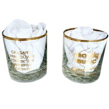 x2 Gold Rimmed Highball Glasses Mainly Music Guitar Centres of Canada - £39.55 GBP