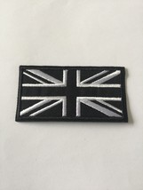 Union Jack Black And White Embroidered Patch - $2.61