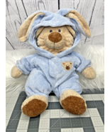 Ty Pluffies Baby Bear Blue Bunny Non-Removable Pajamas Plush 2005 Love T... - $29.69