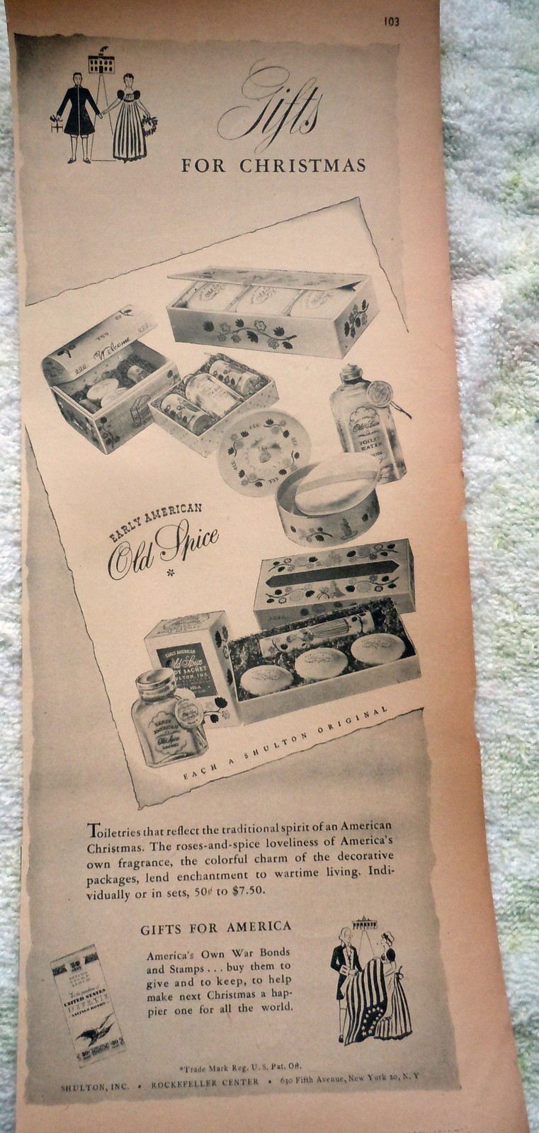 Early America Old Spice 1940s Magazine Print Advertisements Art - $6.99