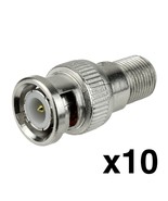 F Female To Bnc Male Adaptors (10 Pack) - $29.99