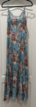 Sadie &amp; Sage Dress Teal Floral Dress - Size M - See Pics/Missing Buttons - $18.70