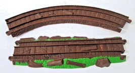 Thomas Friends Trackmaster BROWN TRAIN Misty Island track 12&quot; curve 8&quot; straight - £3.89 GBP