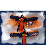 Auburn Tigers Orange Organza Flower Wedding Garter Set  - £19.98 GBP