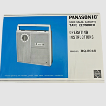 Original PANASONIC Cassette Tape Recorder RQ-204S Operating Instructions Vintage - £7.80 GBP