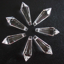 30pcs/lot 38x14mm Crystal Chandelier Trimming Crystal Drop Chandelier Parts - £8.45 GBP