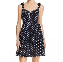 Betsey Johnson Womens 2 Navy Polka Dot Sleeveless Lined Fit Flare Dress NWT - £31.29 GBP