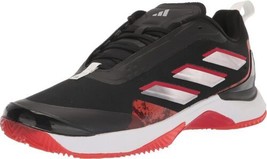 adidas Womens Avacourt Tennis Shoes 11 Core Black/Taupe Metallic/Better Scarlet - £76.84 GBP
