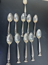 11 Wallace Romance of the Sea Sterling Silver Teaspoons .925 Flatware VTG - £451.36 GBP