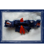 Auburn Tigers Navy Ribbon Fabric Wedding Garter Toss  - £9.43 GBP