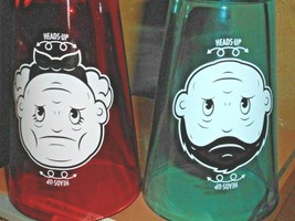 HEADS UP 2010 Fred &amp; Friends Face Childs Drinking Glass Jason Amendolata Design - £10.47 GBP