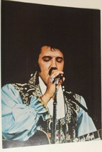 Elvis Presley Magazine Pinup On Stage In Fluffy Suit Singing On Stage Double - £3.12 GBP