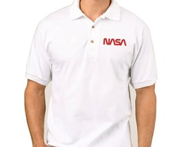 NASA Worm Logo Insignia Mens Polo Shirt XS-6XL, LT-4XLT Space Shuttle Apollo New - £20.12 GBP+