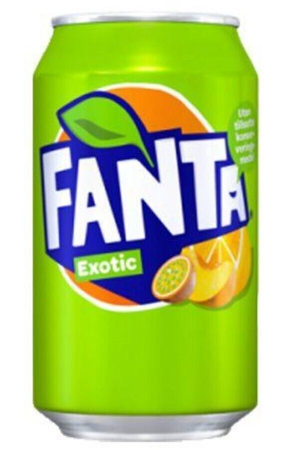 Primary image for 24 Cans of  Fanta Exotic Flavored Soft Drink  330ml Each Can - Free Shipping -