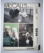 McCall’s 6814 Sewing Pattern Stuffed Animals Bear Panda Seal Dog Cat, UN... - $148.26 MXN