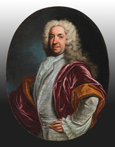 Baroque Portrait of a gentleman 18th century Italian master by Domenico Parodi - £7,992.76 GBP