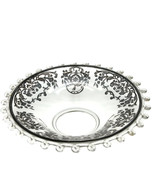 Vintage Heisey Lariat Elegant Glass Center Bowl Sterling Silver Overlay ... - £24.95 GBP