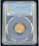 1915 G$2.50 Or Indian Quarter Eagle PCGS MS62 Non Circulée - $1,257.03