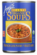 Amy&#39;s Organic Hearty French Vegetable Soup, 14.4 oz Can, Case of 12 vegan - £61.98 GBP