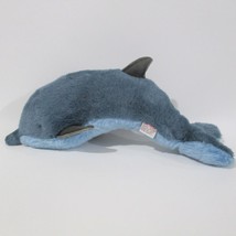Vintage Gund Bottle Nose Dolphin Plush Blue Stuffed Animal 12 Inches Long - £19.76 GBP
