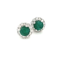 Natural Emerald Diamond Earrings 14k Gold 3.02 TCW Certified $5,490 211182 - £2,033.26 GBP