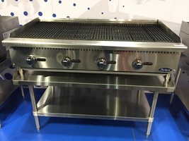 NEW 48&quot; ATRC-48 RADIANT CHAR BROILER WITH STAINLESS EQUIPMENT STAND PACK... - $2,131.00