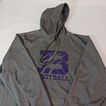 BSN Sports FOOTBALL Men's Gray Drawstring Hoodie Pullover Sweatshirt Size XL image 10