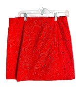 Ann Taylor Red Eyelet Floral Skirt – Size 8P - $400.21 MXN