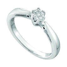 Sterling Silver Round Diamond Solitaire Bridal Wedding Engagement Ring 1... - $49.00