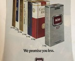 vintage Now Cigarette Print Ad Advertisement 1983 Pa2 - $7.91
