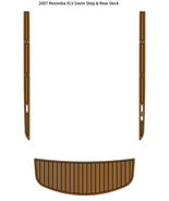 2007 Moomba XLV Swim Step Platform Rear Deck Mat Boat EVA Teak Deck Floo... - $299.00