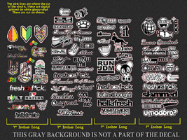 JDM Bulk Wholesale Sticker Pack / Lot of 25 Random Decal Stickers Drift ... - $11.99