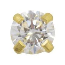 Sensitive Gold Plated 4MM Cubic Zirconia Cartilage Earring Stud Hypoalle... - £7.86 GBP