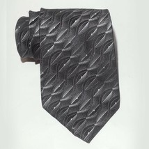 Arrow Men Dress Silk Necktie Black  - £6.19 GBP