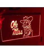 Ole Miss Football Illuminated LED Neon Sign Home Decor, Fans Gift, Light... - £20.77 GBP+